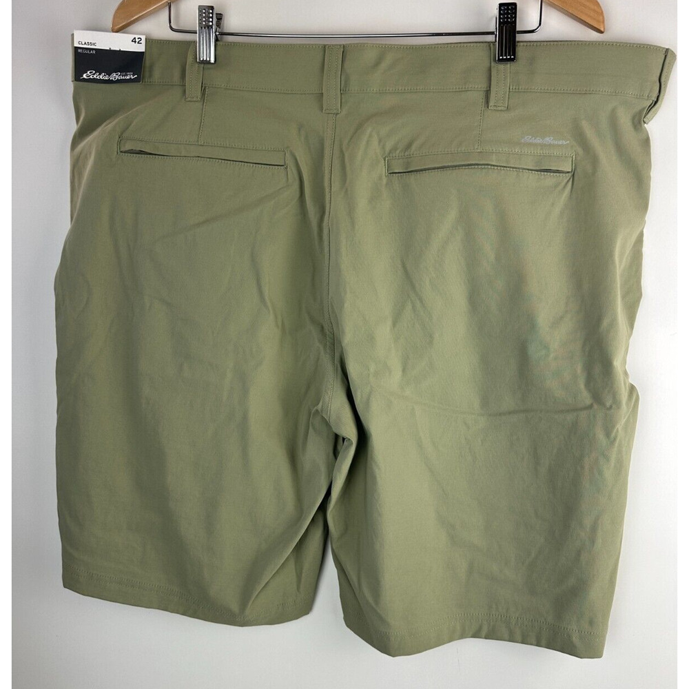 NWT Eddie Bauer Horizon Guide 10" Chino Shorts Stretch Eucalyptus Green Men's 42 - Picture 7 of 11